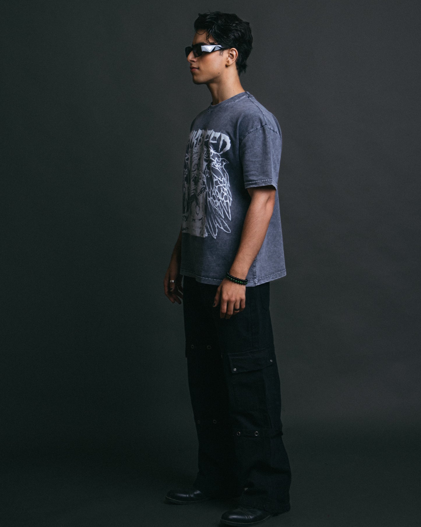BIRD WARRIOR ACID WASH TEE