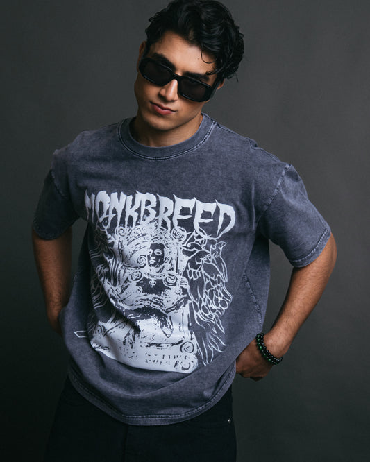 BIRD WARRIOR ACID WASH TEE